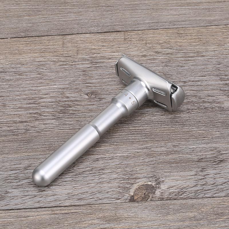 1SET Manual Razor Men's Razor Manual Adjustable Sharpness Zinc Alloy Vintage Razor
