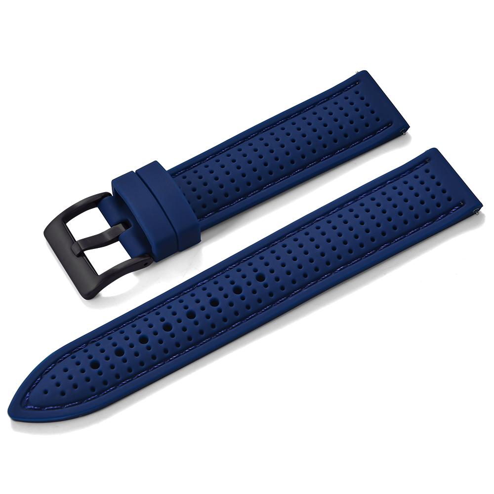 Quick Release Sport Silicone Watch Band - Breathable Waterproof Soft Rubber Strap Universal Fit 18mm 20mm 22mm For Men Women