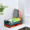 Sink Drain Shelf Kitchen Rod Dustcloth Sponge Storage Organizer Detachable Holder Washable Organization Basket Household
