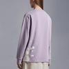 Moncler SS23 Round Neck Distressed Long Sleeve Sweatshirt Women sweatshirt Purple I10938G00025899TR61A