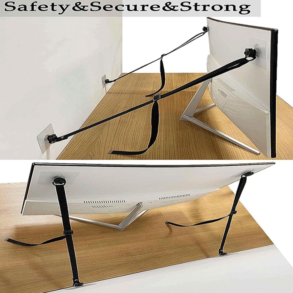 Metal Anti Tip Straps Baby Proofing Straps Heavy Duty TV & Furniture Strap Protect Kids & Pet from Furniture Accidents