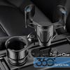 Multi-Functional Car Cup Holder with Beverage Rack and Instant Noodle Holder Features a Compass and Extendable Base