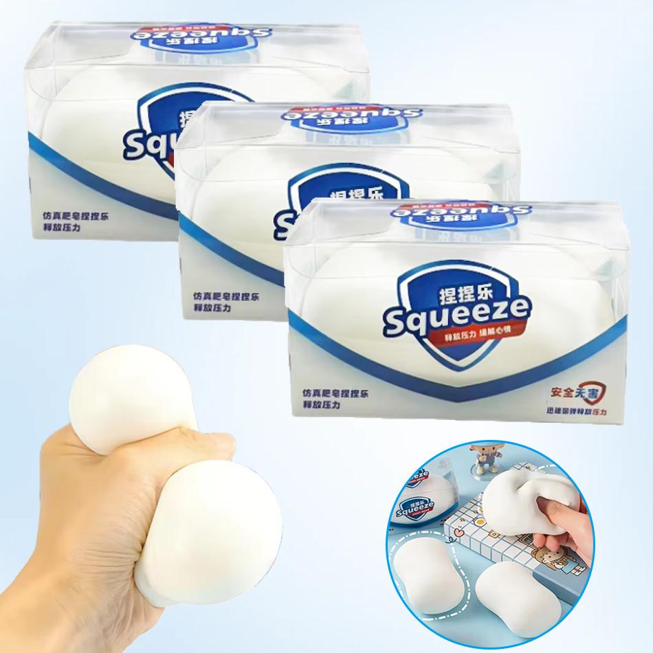 Soap Ball Squishy Soap Stress Ball Fidget Crunchy Squeeze Ball Round Blocks Filled Asmr Anti Stress Toys For New Gift Hot Toy