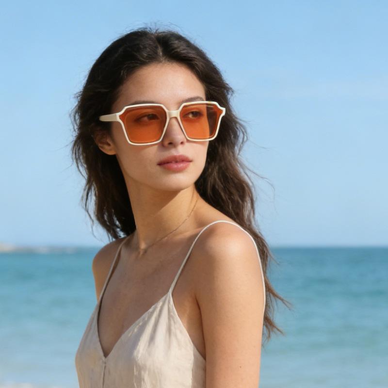 Square Style Fashion Simple Sunglasses for Men and Women Outdoor Sunshade Sunscreen  Trend High-end Street Photography UV Resistant Glasses