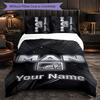 MAN Truck Customized Name Text Bedding Set, 1 Duvet Cover & 2 Pillowcases Personalized Bedroom Gift