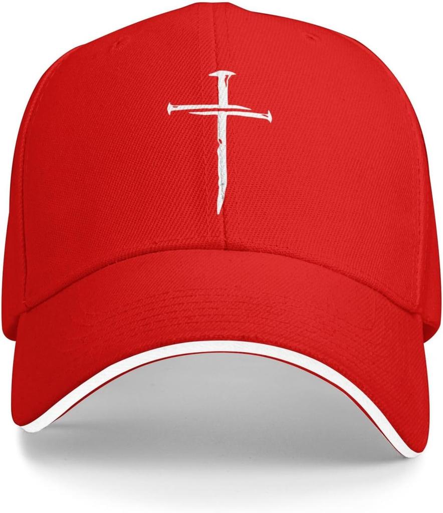 Nail Cross Baseball Cap Adjustable Polyester Casual Hat Men Women Fashionable Dad Trucker Cap
