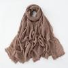 47 Colors Winter Hijab Fluffy Cotton Polyester Scarf Soft Pashmina Warm Neck Wrap Women Plain Fashion Cosy Shawl Shemagh