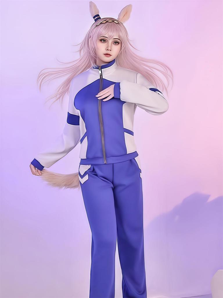 Uma Musume Kasamatsu Training Academy Cinderella Gray Cosplay Suitable for All Gym Universal Costume Training Academy Size [NOKIJP] Cosplay, Jersey,