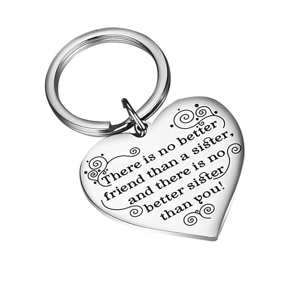 Cheap 1PC Engraving Stainless Steel Keychain Mother's Day Gift Keychain