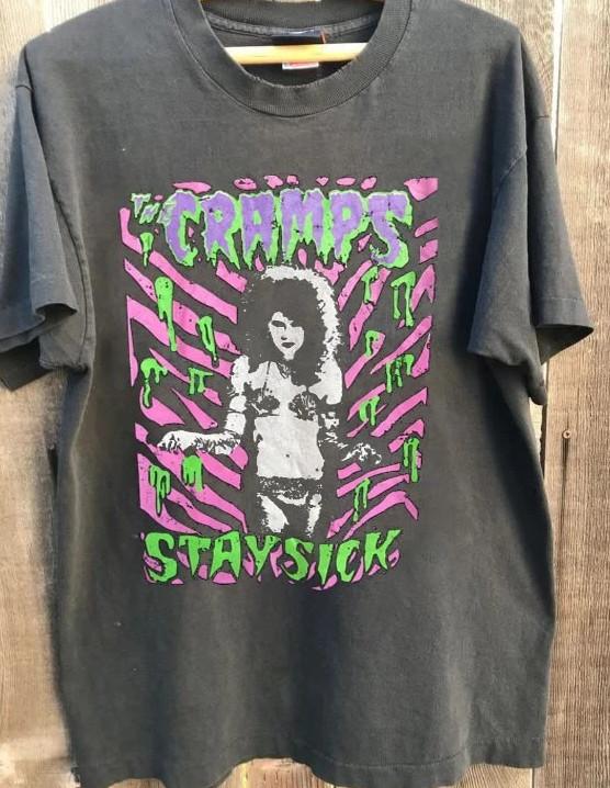 Vintage The Cramps Band Rare Design Charcoal Cotton Shirt S5XL S