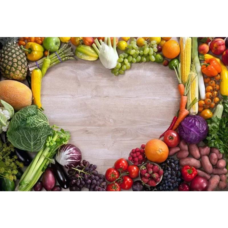 Pôster de Frutas e Vegetais Nórdicos Pintura em Tela Colorida Arte de Parede de Comida para Sala de Jantar Decoração de Cozinha Decoração de Casa Decoração de Parede