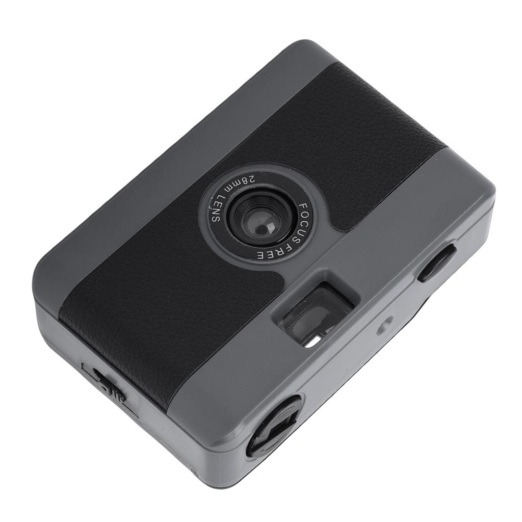 35mm Film Camera Vintage Style Reusable Camera Built In Flash for Travel Photography Black