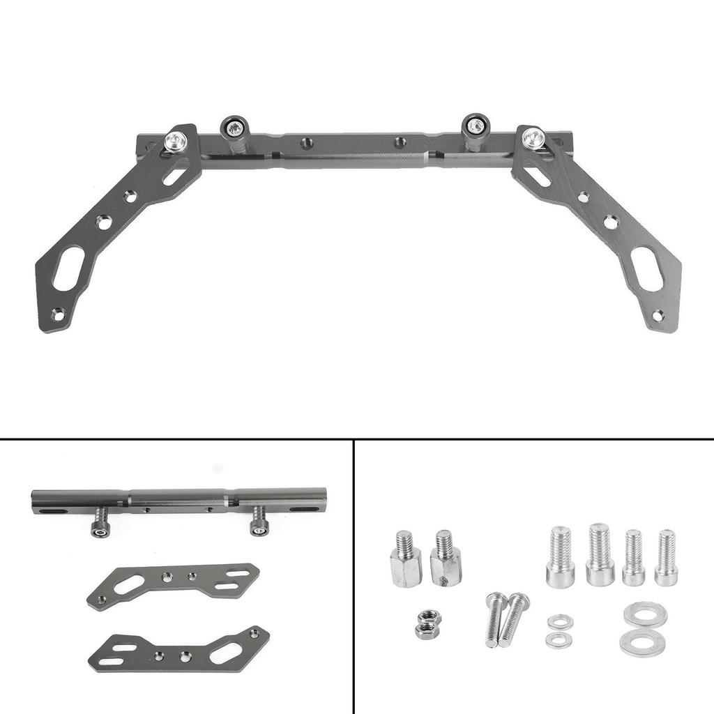 Cross Bar Adjustable Handlebar Balance Lever Universal Silver For Motorcycle