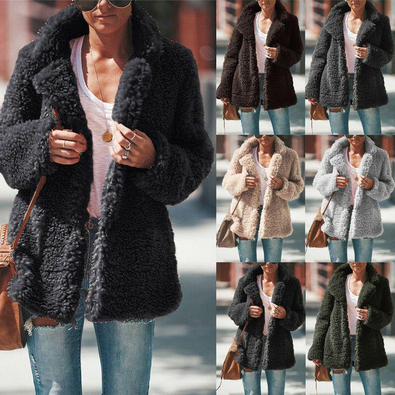 Cozy Women's Winter Bear Fleece Fur Fluffy Coat Jackets For Elegant Styling