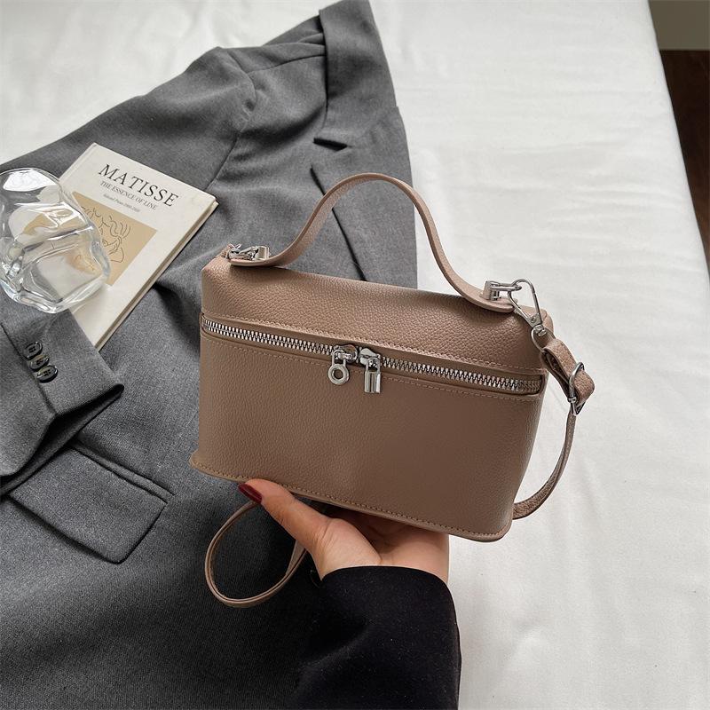 

Мини модная женская сумка портативная сумка для ланча новая PU сумка мессенджер сумка на плечо нишевый дизайн мягкая кожа хаки