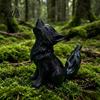 Minimalist Interior Ornament 3D Printing Ornament, Howling Moon Wolf Tabletop Figurine, Eco-friendly PLA Miniature Statue Matte Finish Desktop