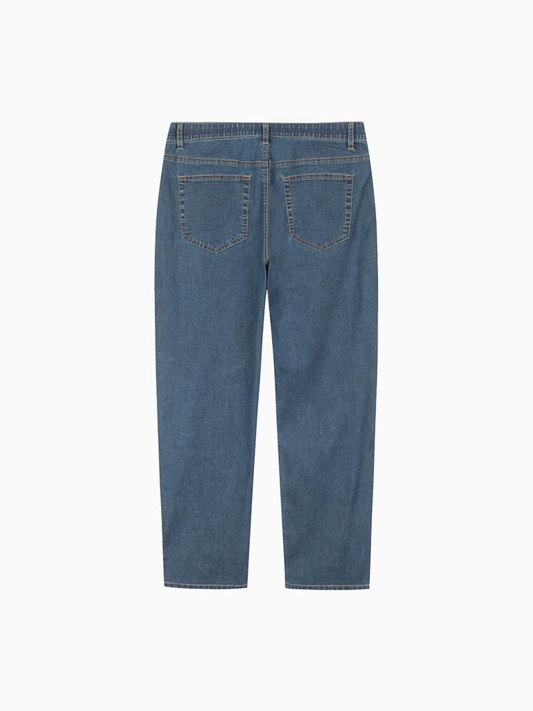 HANGTEN Men'S Ultra Soft Coolmax Tapered Denim Pants_265(10570-055-401-10)