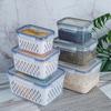 Refrigerator Preservation Storage Box Drain Basket Storage Containers Sealed Box Vegetable And Fruit Drain Box Organizer