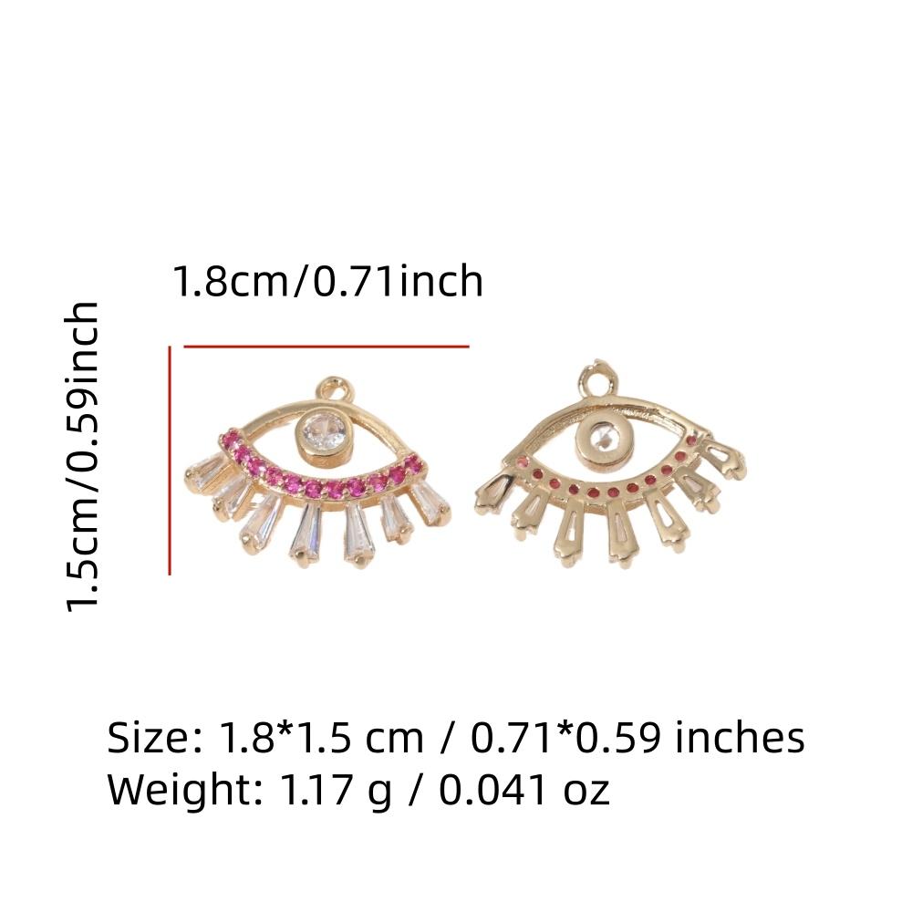 Eye Zirconia Pendant Charms for Handmade Jewelry Accessories
