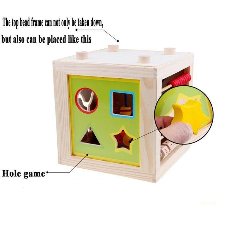 Premium 5 In 1 Wooden Multi-activity Cube Educational Toy For Kids And Babies