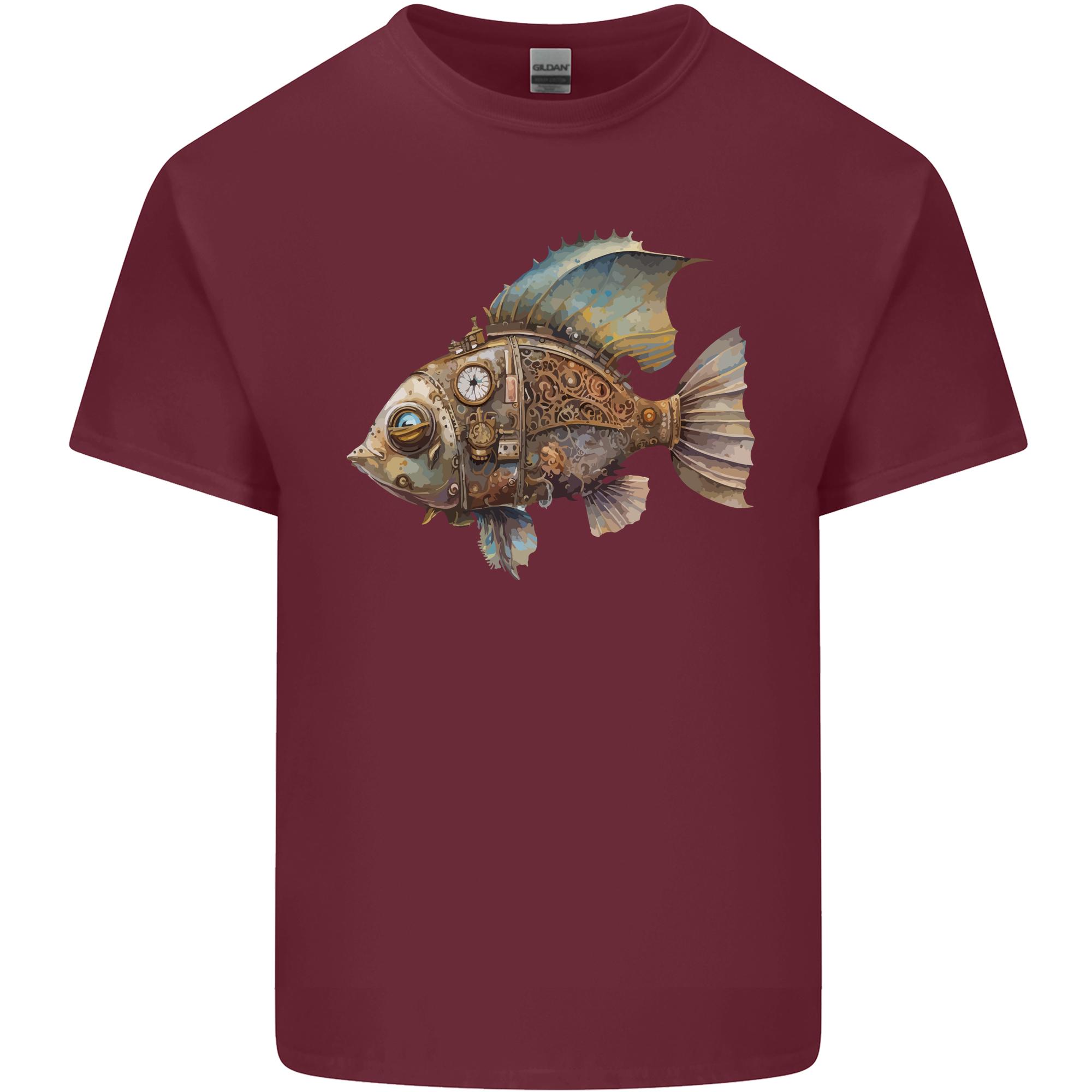 Steampunk Fish 1 Unisexs Light Cotton TShirt S
