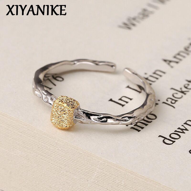 Irregular Texture Frosted Cuff Finger Rings For Women Girl Fashion New Jewelry Friend Gift Party