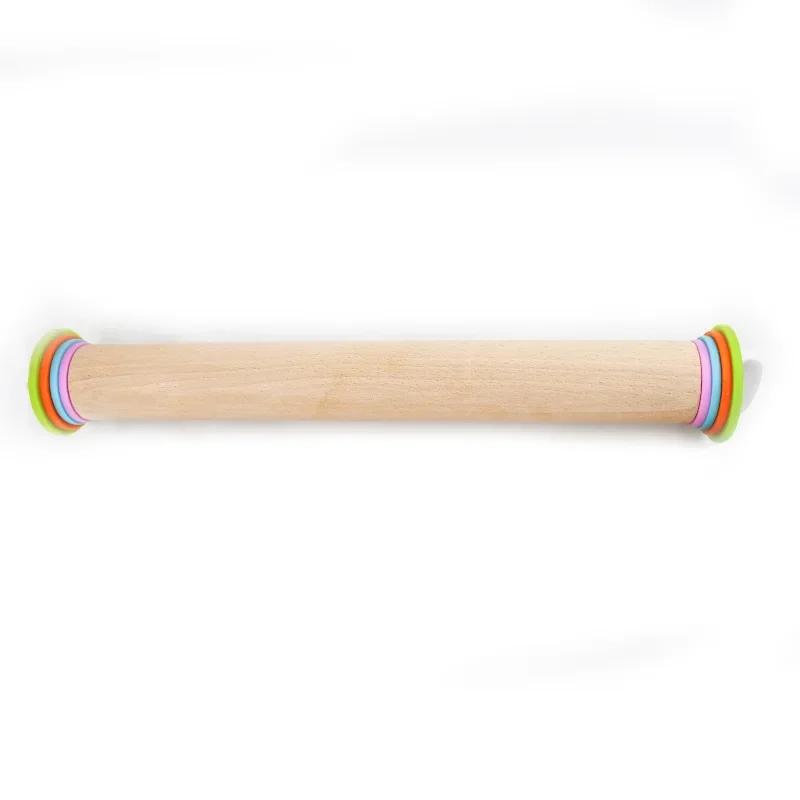 Adjustable Christmas Rolling Pin Kitchen Baking Tool Wooden Rolling Pin With Scaled Flour Pastry Cookies Dough Roller