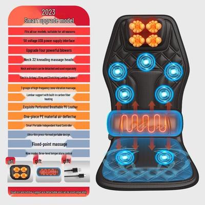Enlong Heated Vibrating Car Neck & Back Massage Cushion CN Plug (adapter Included)