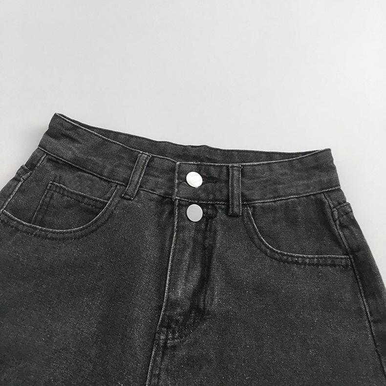 Pants Classic and Minimalist Fashion Versatile Women's Summer Broken Wide-legged Pants A Word Loose Burlap Shorts Female Denim Shorts Individuality