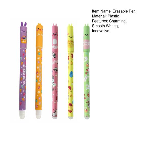 Erasable Ballpoint Pen 0.5mm Blue Ink Pen Smooth Writing And Soft Grip Cute