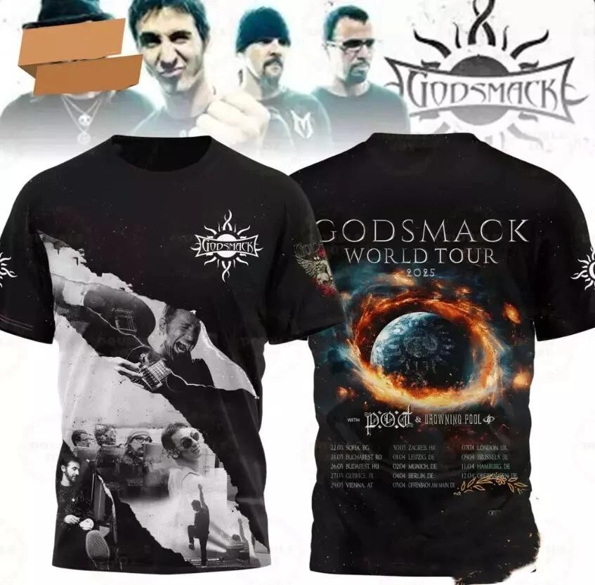 Godsmack World Tour 2026 AOP 3D T-shirt S