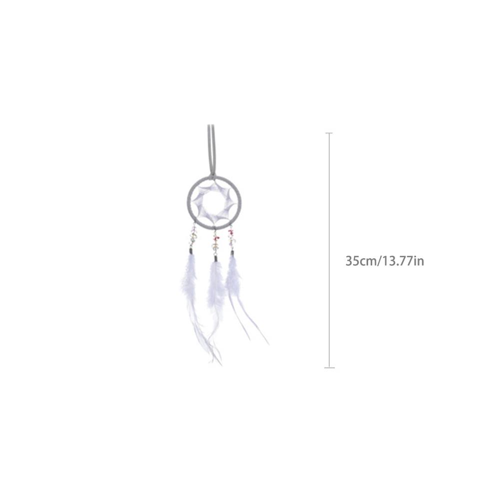 

Винтажный ловец снов из перьев, подвесные аксессуары для автомобиля, украшение для дома и свадьбы белый