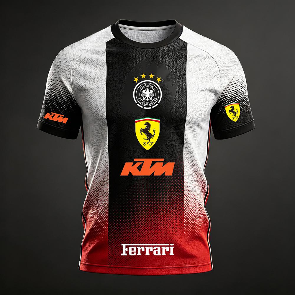 KTM 2026 Men s Football Jersey Quick Dry Breathable Sports T-Shirt XS