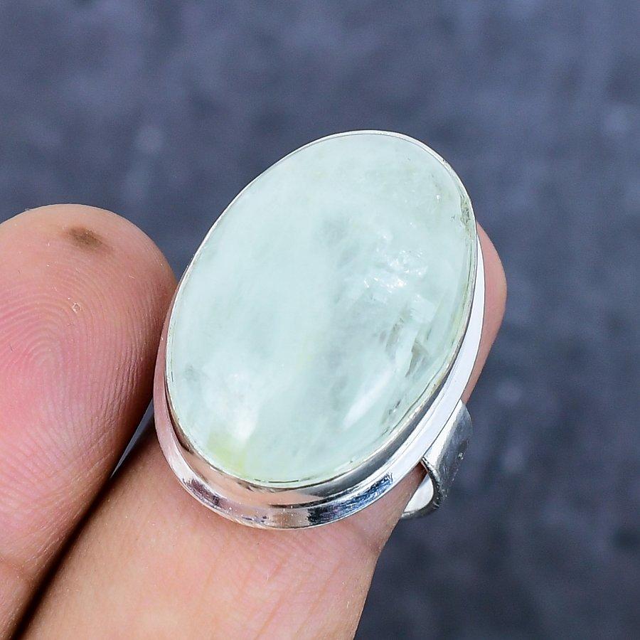 Aquamarine Gemstone 925 Sterling Silver Jewelry Ring Size 8