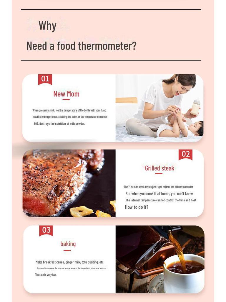 Precision Culinary Thermometer for Measuring Water, Milk, Oil, and Baking Temperatures