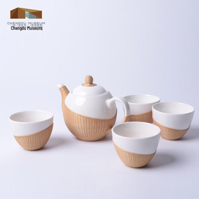Gongli Chengdu Museum Beauty Shoulder Porcelain Bamboo Tea Set
