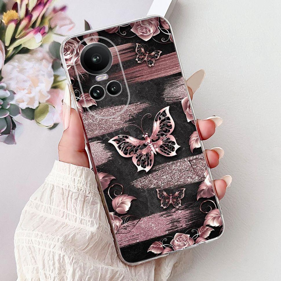 For OPPO Reno10 5G Case CPH2531 Luxury Cat Cartoon Cover Clear Silicone Soft TPU Phone Case For OPPO Reno 10 Reno10 Back Covers