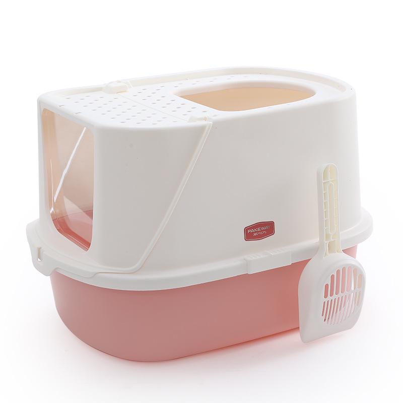 Fully Enclosed Anti-Splash Cat Litter Box with Front Entry, Large/Extra-Large Size