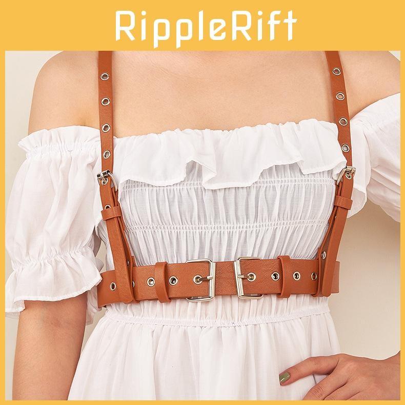 Buckle Fashionable Double And Porous Design Women Casual Shoulder Strap Belt