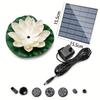 Solar Fountain Floating Landscaping Outdoor Water Feature Garden Fountain Pool Water Feature, Lotus Leaf Flower Model, Combination Fountain
