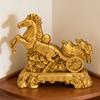 Sculpture de Cheval Métal Animal Doré Figurine Pour la Richesse Ornement de Bureau Maison Chambre Étagère Cheminée Bibliothèque Table de Chevet Voiture Nouvel An