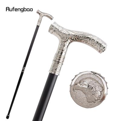 White Eagle Head Blomma Totem Relief Walking Cane Mode Walking Stick Gentleman Crosier Knop Walking Stick 93cm