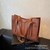 Fashion texture handbag 2025 autumn and winter new trend simple shoulder bag large capacity commuter casual tote bag