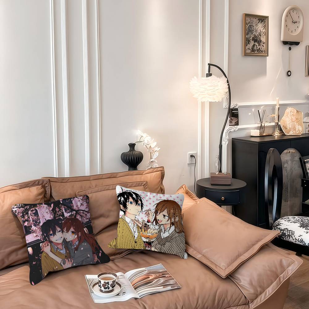 Anime H-Horimiya Pillow Case Removable Washable Cushion Cover – All-Season Soft Linen