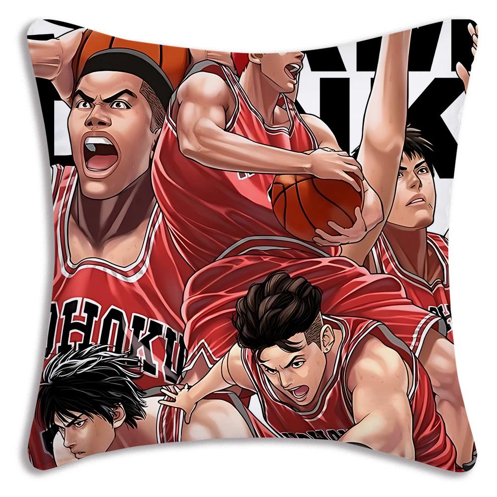 Anime For Slams D-Dunk Pillow Covers Cartoon Sofa Decorative Home Double-sided Printing Short Plush Cute Cushion Cover