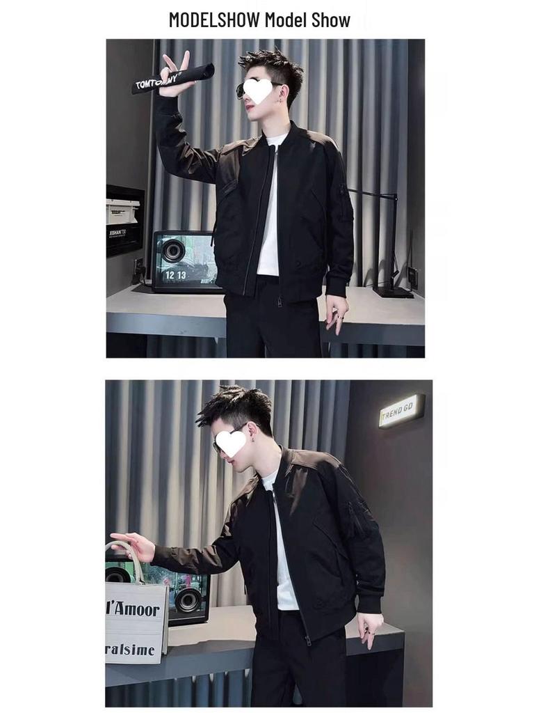 Men's Spring & Autumn Versatile Casual Baseball Jacket - Trendy, Fashionable, Handsome Top