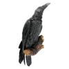 Fake Raven Resin Statue Bird Crow Sculpture Outdoor Crows Halloween Decor Creative for Garden Courtyard Animal Decoration