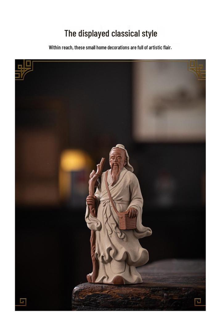 Hua Tuo Ceramic Sculpture: Historical Figure Zen Home Decor