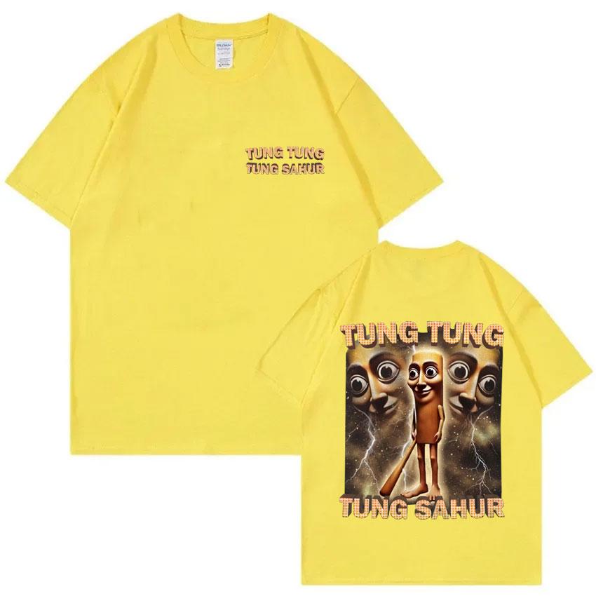 Tung Tung Tung Sahur Funny Baseball Bat Meme Graphic Print T Shirt Men Casual Humor Style T Shirts Unisex Summer O-Neck T-shirt