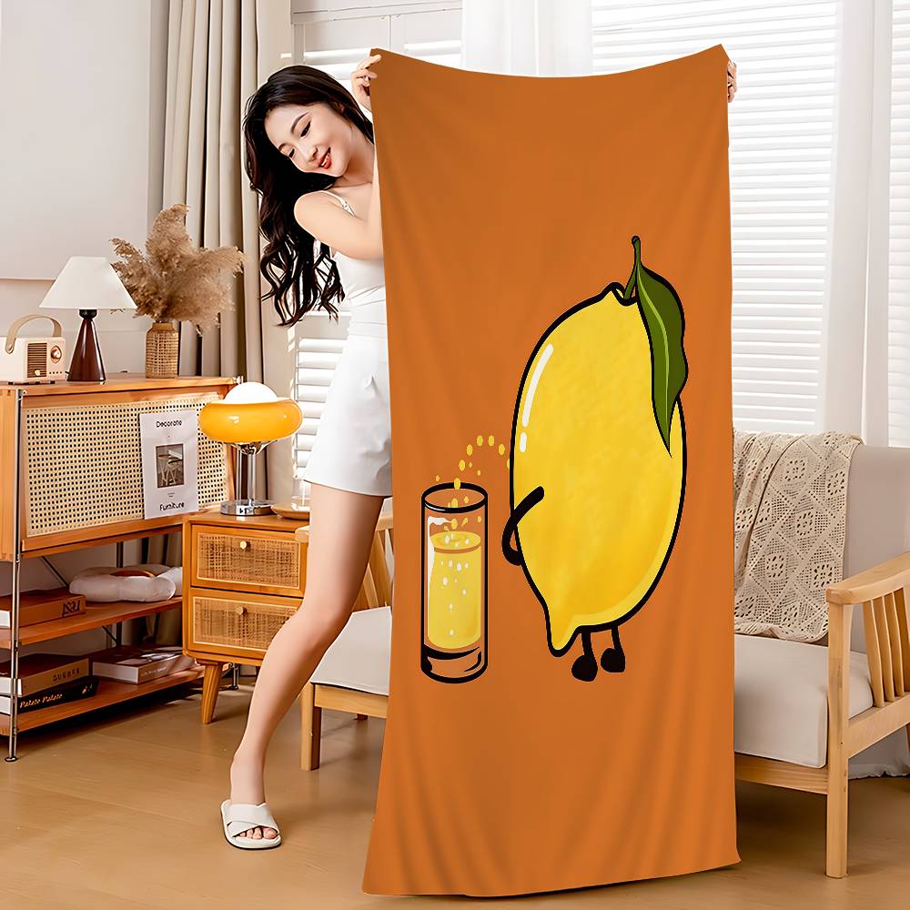 

Funny Food Fancy Microfiber Beach Towel Absorbent Quick Dry Soft Yoga Swimming Resort Mountain Climbing Towel W30*H60(CM)